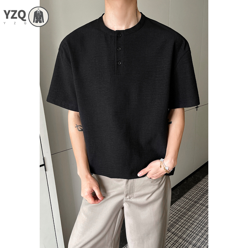 Men Breathable Linen Textured  - Linen Shirt Breathable ulasan dan harga