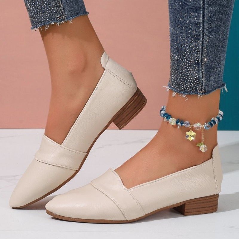 Slip on Shoes Womens Flat Wome - Casual Sandal Leather ulasan dan harga