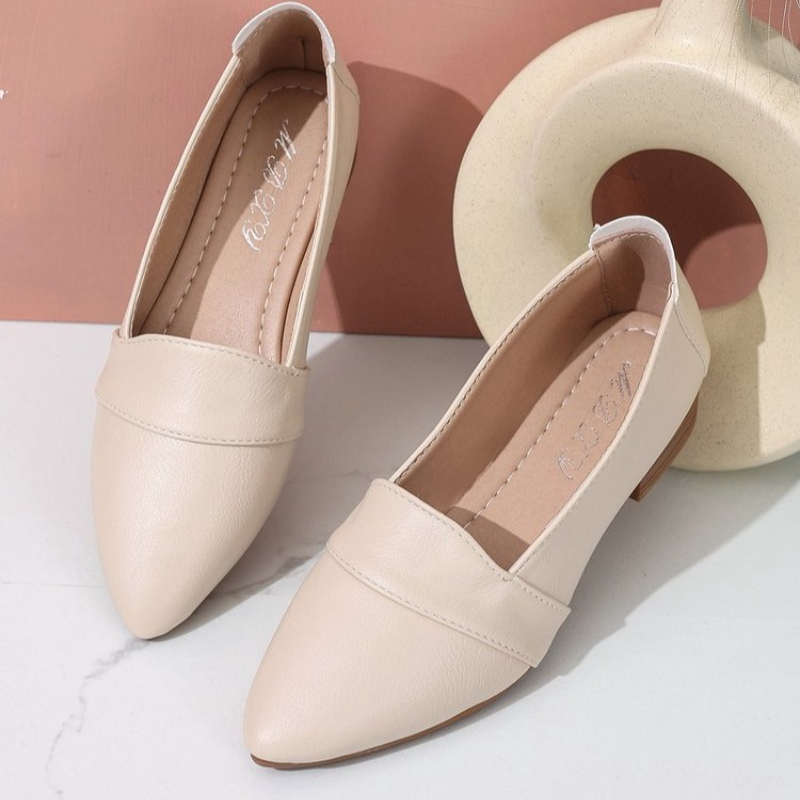 Slip on Shoes Womens Flat Wome - Casual Sandal Leather ulasan dan harga