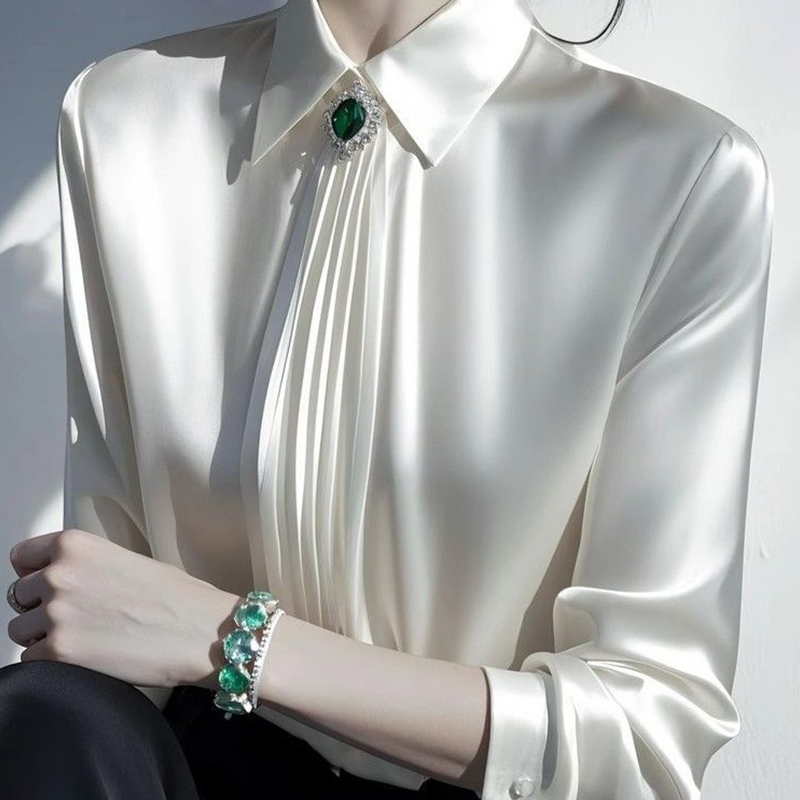 2025 Spring New Temperament Sa - Shirt Camp Collar ulasan dan harga