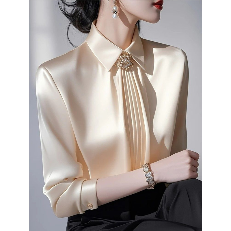 2025 Spring New Temperament Sa - Shirt Camp Collar ulasan dan harga