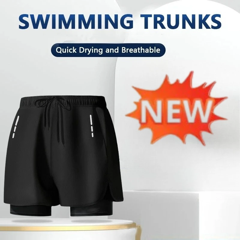 Men's 2‑in‑1 Swim Trunks Quick - Swim Trunk Quick Dry ulasan dan harga