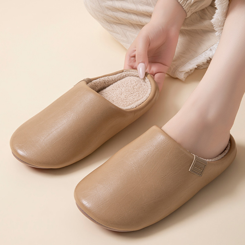 Retro Pu Leather Mute Home Men - Flip Flop Leather Men ulasan dan harga