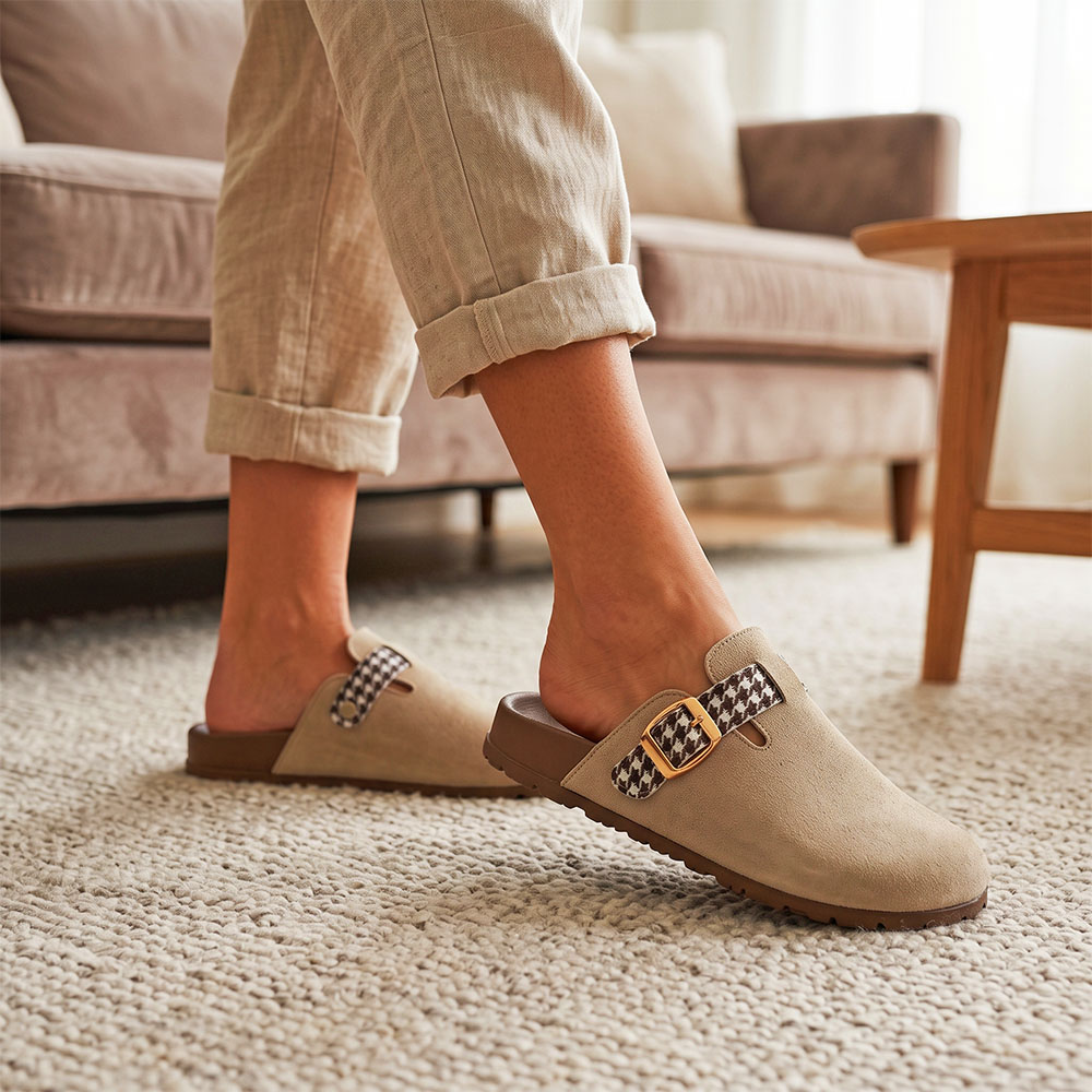 Women's Closed‑Toe Mules Slipp - Espadrille Slip On ulasan dan harga