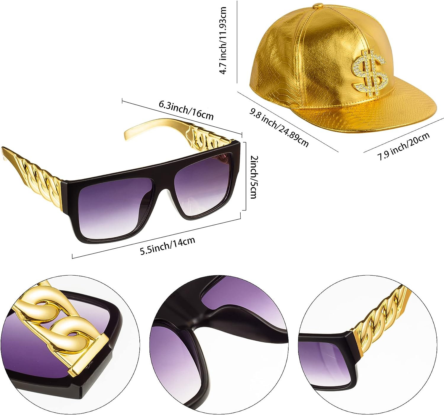 PESENAR 80s 90sHip Hop Costume - Sunglass Retainer Cord ulasan dan harga